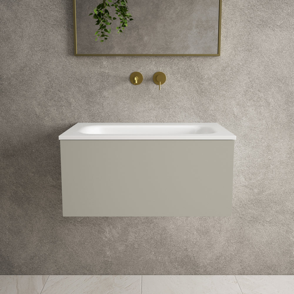 Raffinata One Drawer Vanity Unit  With Beyondstone Basin - Matt Stone 700mm
