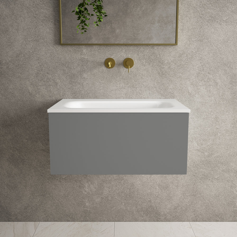 Raffinata One Drawer Vanity Unit  With Beyondstone Basin - Matt Dust 700mm