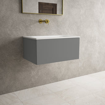 Raffinata One Drawer Vanity Unit  With Beyondstone Basin - Matt Dust 700mm