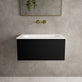 Raffinata One Drawer Vanity Unit  With Beyondstone Basin - Matt Black 700mm image