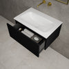 Raffinata One Drawer Vanity Unit  With Beyondstone Basin - Matt Black 700mm image