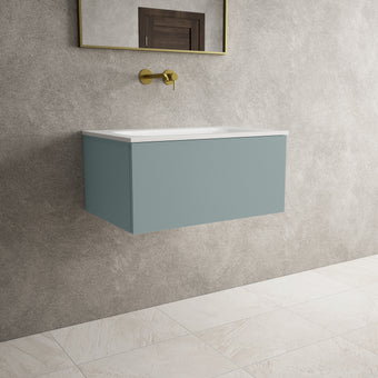 Raffinata One Drawer Vanity Unit  With Beyondstone Basin - Matt Fjord 700mm