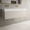 Raffinata One Drawer Vanity Unit With Beyondstone Double BLOC Basin - Matt Cashmere 1200mm image