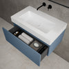 Raffinata One Drawer Vanity Unit With Beyondstone BLOC Basin - Matt Navy 800mm image