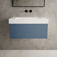 Raffinata One Drawer Vanity Unit With Beyondstone BLOC Basin - Matt Navy 800mm image
