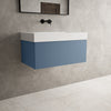 Raffinata One Drawer Vanity Unit With Beyondstone BLOC Basin - Matt Navy 800mm image