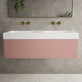 Raffinata One Drawer Vanity Unit With Beyondstone Double BLOC Basin - Matt Pink 1200mm image