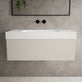 Raffinata One Drawer Vanity Unit With Beyondstone BLOC Basin - Matt Cashmere 1000mm image