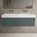 Raffinata Two Drawer Vanity Unit  With Beyondstone BLOC Double Basin - Matt Dark Green 1200mm