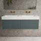 Raffinata Two Drawer Vanity Unit  With Beyondstone BLOC Double Basin - Matt Dark Green 1200mm image