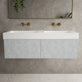 Raffinata Two Drawer Vanity Unit  With Beyondstone BLOC Double Basin - Light Concrete 1200mm image