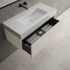 Raffinata One Drawer Vanity Unit With Beyondstone BLOC Basin - Matt Cashmere 1000mm image