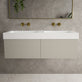 Raffinata Two Drawer Vanity Unit  With Beyondstone BLOC Double Basin - Matt Stone 1200mm image