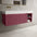 Scanalato Single Drawer Vanity Unit With Open Storage Space And Beyondstone BLOC Basin - Mineral Red 1200mm