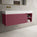 Scanalato Single Drawer Vanity Unit With Open Storage Space And Beyondstone BLOC Basin - Mineral Red 1200mm