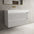 Scanalato Double Drawer Vanity Unit  With Beyondstone BLOC Basin - Soft Grey 1000mm