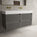 Scanalato Four Drawer Vanity Unit With Beyondstone BLOC Double Basin - Rich Taupe 1200mm