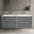 Scanalato Four Drawer Vanity Unit With Beyondstone Double Basin - Dove Grey 1400mm