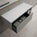 Scanalato Single Drawer Countertop Vanity Unit With Open Storage Space - Soft Grey 1200mm