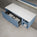 Scanalato Single Drawer Countertop Vanity Unit With Open Storage Space - Soft Blue 1200mm