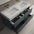 Scanalato Four Drawer Vanity Unit With Beyondstone BLOC Double Basin - Slate Grey 1200mm