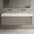 Scanalato Double Drawer Vanity Unit With Beyondstone BLOC Double Basin - Soft Taupe 1400mm