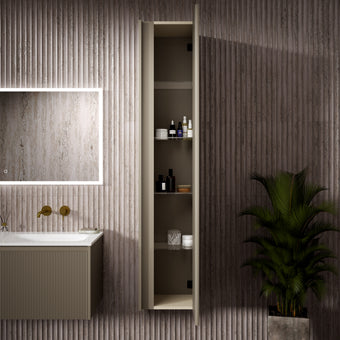 Scanalato Tall Wall Cabinet - Soft Taupe 350mm x 1650mm