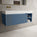 Scanalato Single Drawer Vanity Unit With Open Storage Space And Beyondstone BLOC Basin - Soft Blue 1200mm