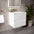 Scanalato Double Drawer Vanity Unit  With Beyondstone Basin - Pure White 600mm