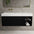 Scanalato Single Drawer Vanity Unit With Open Storage Space And Beyondstone BLOC Basin - Pure Black 1200mm