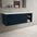 Scanalato Single Drawer Countertop Vanity Unit With Open Storage Space - Midnight Blue 1200mm