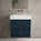 Scanalato Double Drawer Vanity Unit  With Beyondstone BLOC Basin - Midnight Blue 600mm