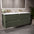 Scanalato Four Drawer Vanity Unit With Beyondstone Double Basin - Pistachio 1400mm