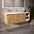 Scanalato Single Drawer Vanity Unit With Open Storage Space And Left Hand Beyondstone Basin - Oak 1200mm