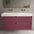 Scanalato Four Drawer Vanity Unit With Beyondstone BLOC Double Basin - Mineral Red 1200mm