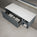 Scanalato Single Drawer Countertop Vanity Unit With Open Storage Space - Slate Grey 1200mm