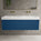 Scanalato Double Drawer Vanity Unit With Beyondstone BLOC Double Basin - Ocean Blue 1400mm