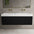Scanalato Double Drawer Vanity Unit With Beyondstone BLOC Double Basin - Pure Black 1400mm
