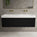 Scanalato Double Drawer Vanity Unit With Beyondstone BLOC Double Basin - Pure Black 1400mm