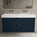 Scanalato Four Drawer Vanity Unit With Beyondstone BLOC Double Basin - Midnight Blue 1200mm