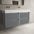 Scanalato Four Drawer Vanity Unit With Beyondstone BLOC Double Basin - Dove Grey 1200mm