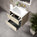 Scanalato Double Drawer Vanity Unit  With Beyondstone Basin - Cashmere 600mm