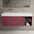 Scanalato Single Drawer Vanity Unit With Open Storage Space And Beyondstone BLOC Basin - Mineral Red 1200mm