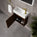 Scanalato Single Door Vanity Unit With Beyondstone Basin - Walnut 450mm
