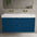 Scanalato Four Drawer Vanity Unit With Beyondstone BLOC Double Basin - Ocean Blue 1200mm