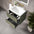 Scanalato Double Drawer Vanity Unit  With Beyondstone Basin - Pistachio 600mm