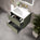 Scanalato Double Drawer Vanity Unit  With Beyondstone Basin - Pistachio 600mm