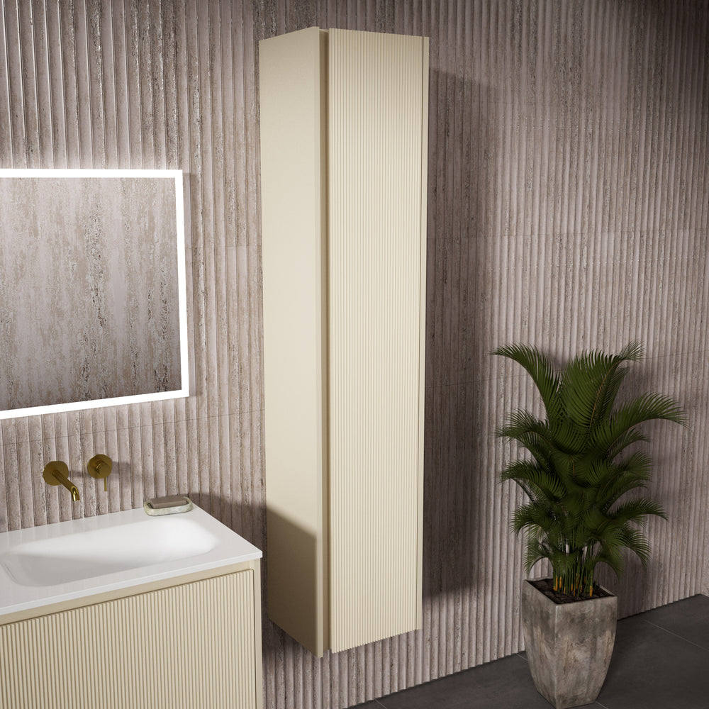 Scanalato Tall Wall Cabinet - Cashmere 350mm x 1650mm