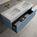 Scanalato Single Drawer Vanity Unit With Beyondstone BLOC Double Basin - Soft Blue 1200mm
