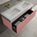 Scanalato Single Drawer Vanity Unit With Beyondstone BLOC Double Basin - Dusky Pink 1200mm